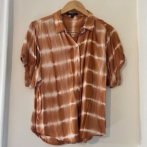 Tie Die Roll Sleeve Button Down